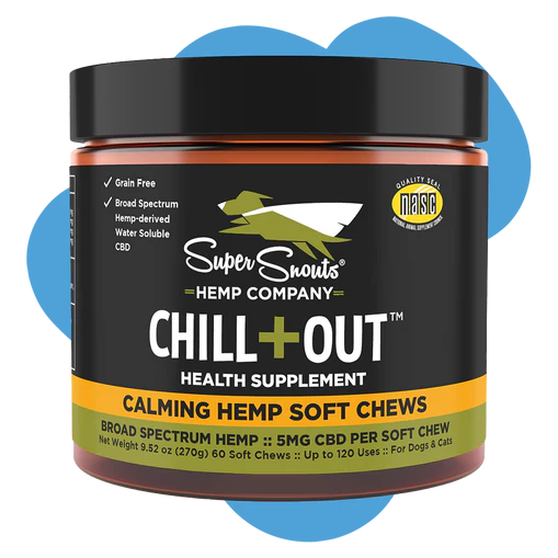 Super Snouts- Chill + Out Calming Hemp Chews 60ct