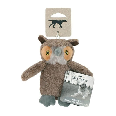 Tall Tails Dog Plush Squeaker Owl 5 inches