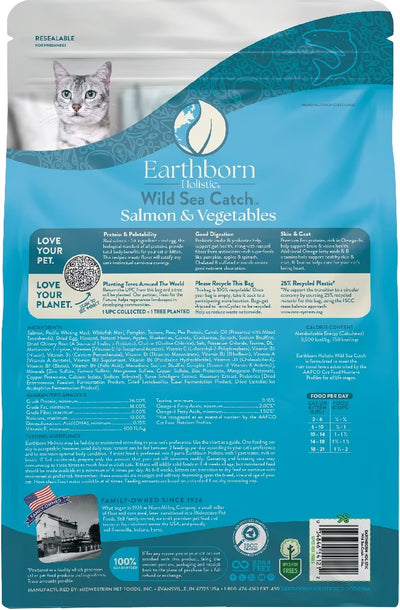Earthborn Holistic Wild Sea Catch Salmon & Vegetables Grain-Free Dry Cat Food, 4-lb