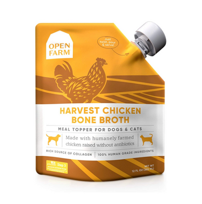 Open Farm Bone Broth Cat and Dog Food Topper - Harvest Chicken 12oz