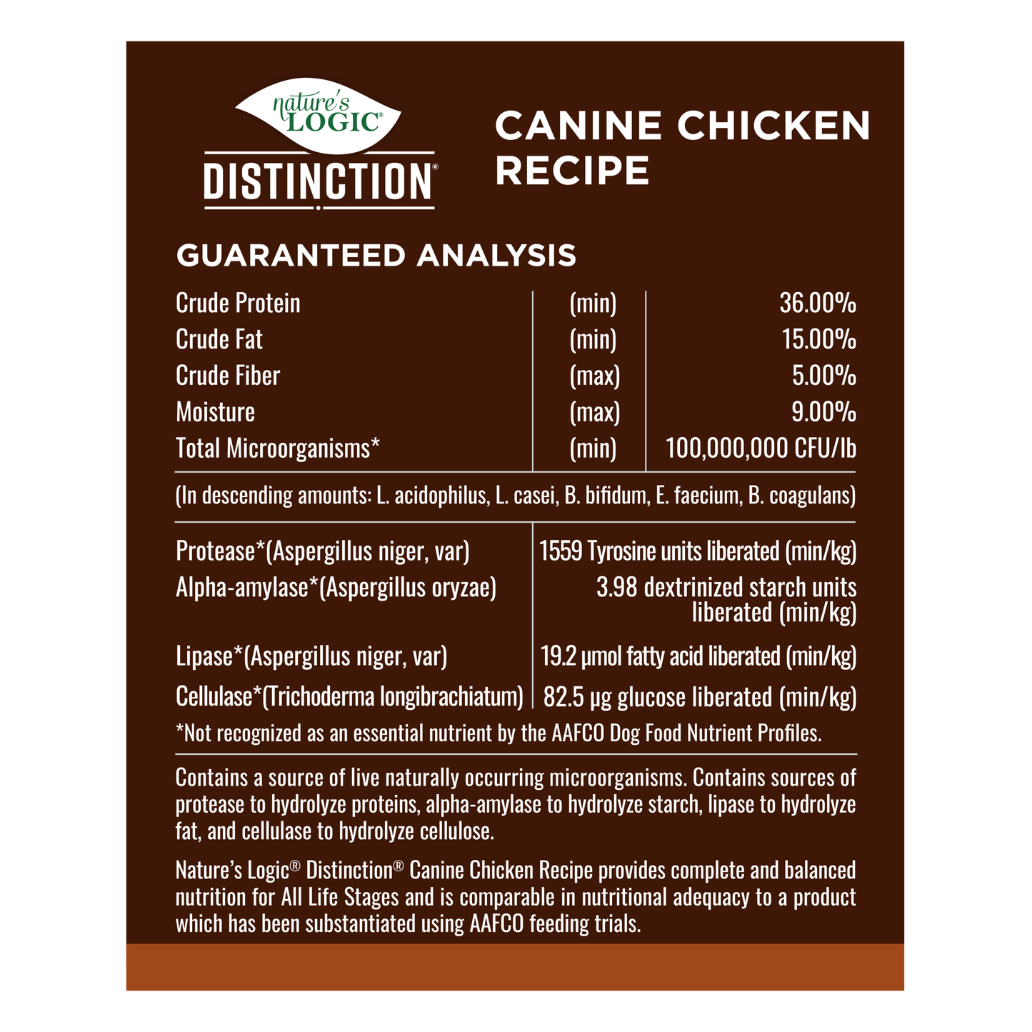 Nature's Logic Distinction Canine Chicken Recipe 12LB