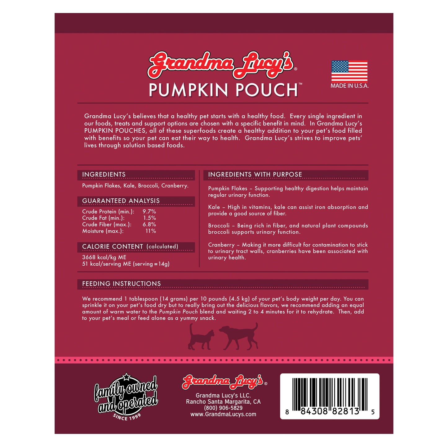 Grandma Lucy's - Pumpkin Pouch Bladder - 6oz