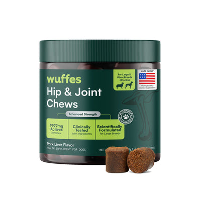 Wuffes Hip & Joint Chews- Large Breed 65lbs+ (25 Chews)