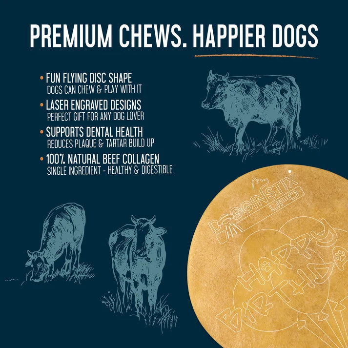 Dogginstix  Beef Collagen - UFO