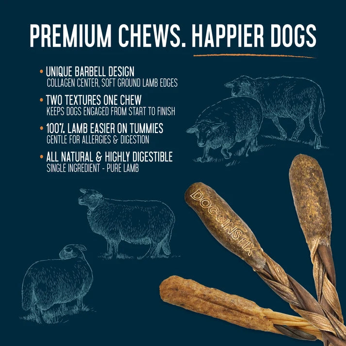 Dogginstix  Lamb Collagen - Barbell