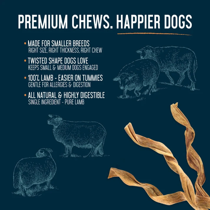 Dogginstix  Lamb Collagen Twist 12"