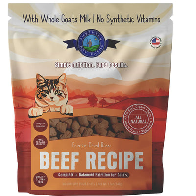 Shepherd Boy Farms - Freeze Dried Beef Recipe For Cats - 12oz