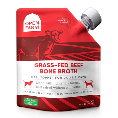 Open Farm Bone Broth Cat and Dog Food Topper - Grass Fed Beef 12oz