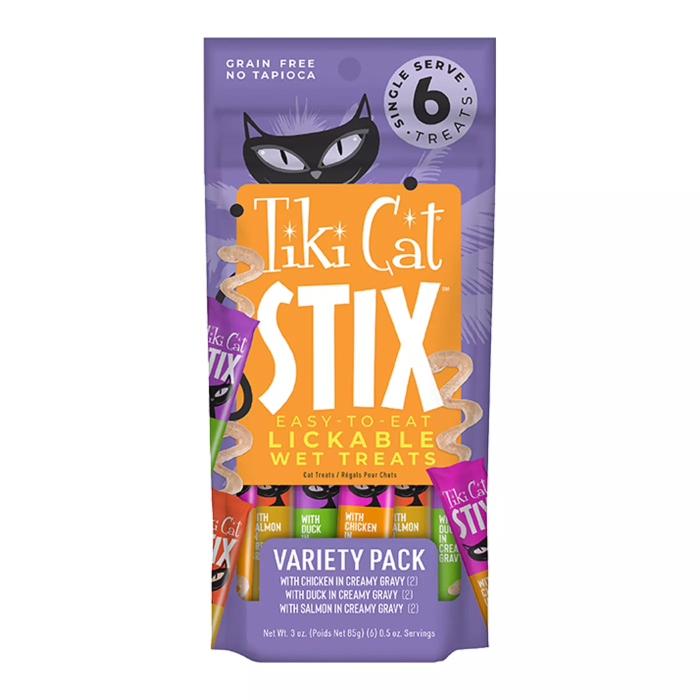 Tiki Cat Stix Lickable Wet Cat Treat - Grain Free, 6 Ct, 3 Oz