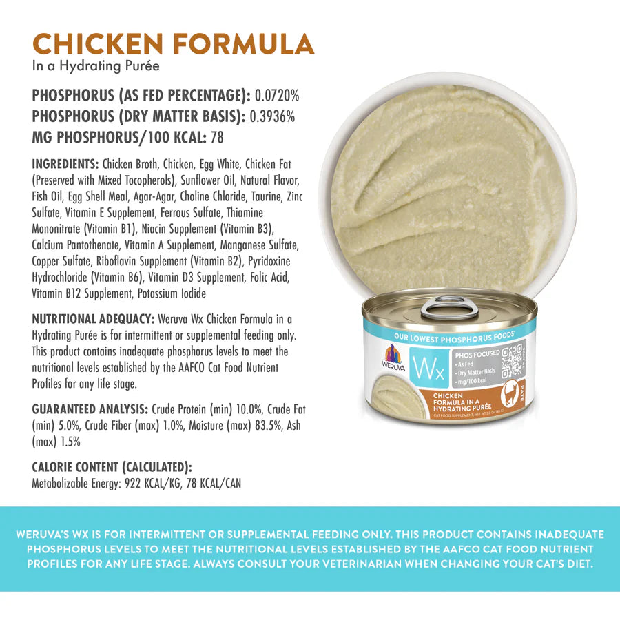 Weruva Wx Phos Focused- Chicken Formula in a Hydrating Purée
