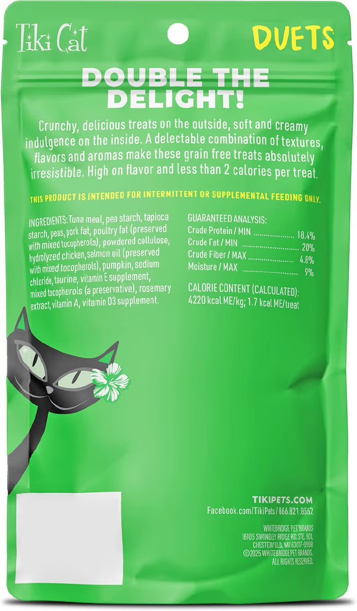 Tiki Cat - Duets Tuna Crunchy Cat Treat, 2-oz pouch