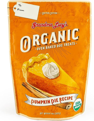 Grandma Lucy's Organic Oven Baked Pumpkin Pie Dog Treats (8oz)