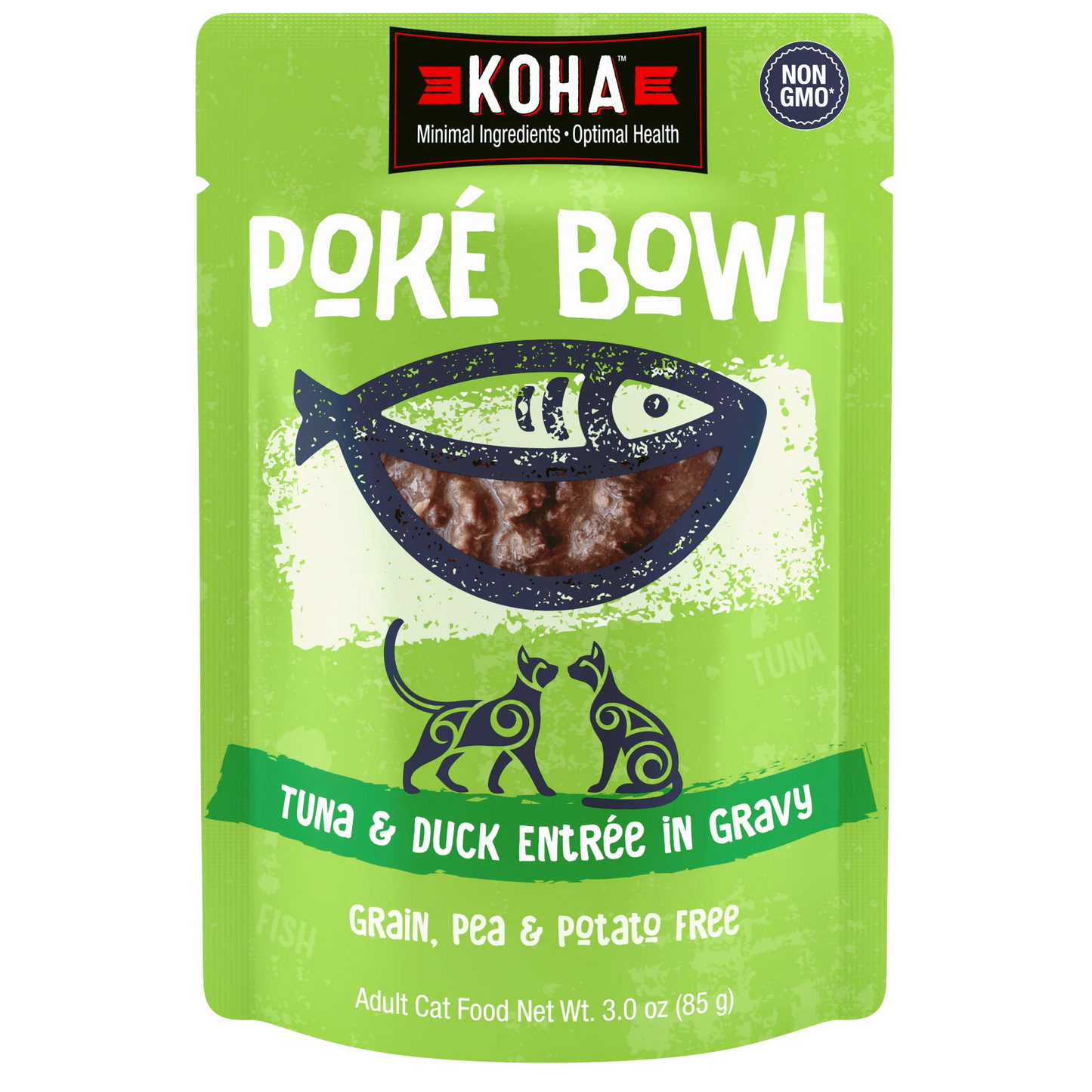 Koha- Poké Bowl Tuna & Duck Entrée in Gravy for Cats
