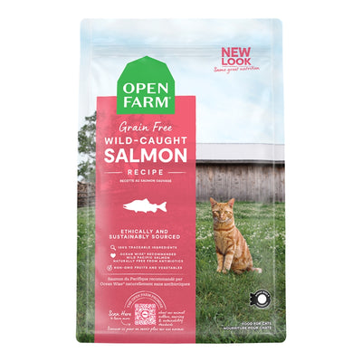 Open Farm Wild-Caught Salmon Grain-Free Cat Kibble 2LB
