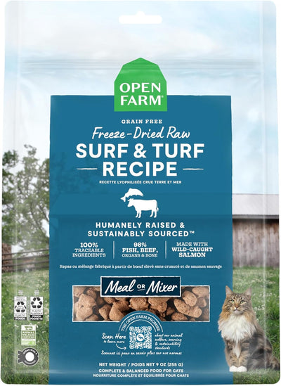 Open Farm Cat Freeze-Dried Raw Morsels Surf and Turf 9oz