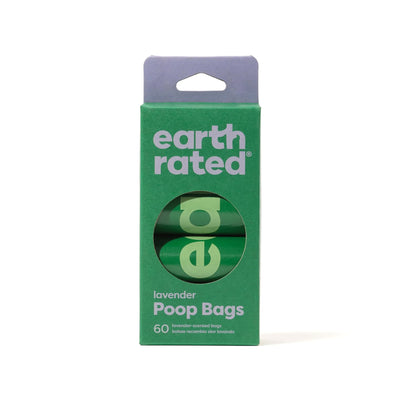 Earth Rated- Lavender Scented Disposable Pet Wastebags - 4 Rolls/60CT