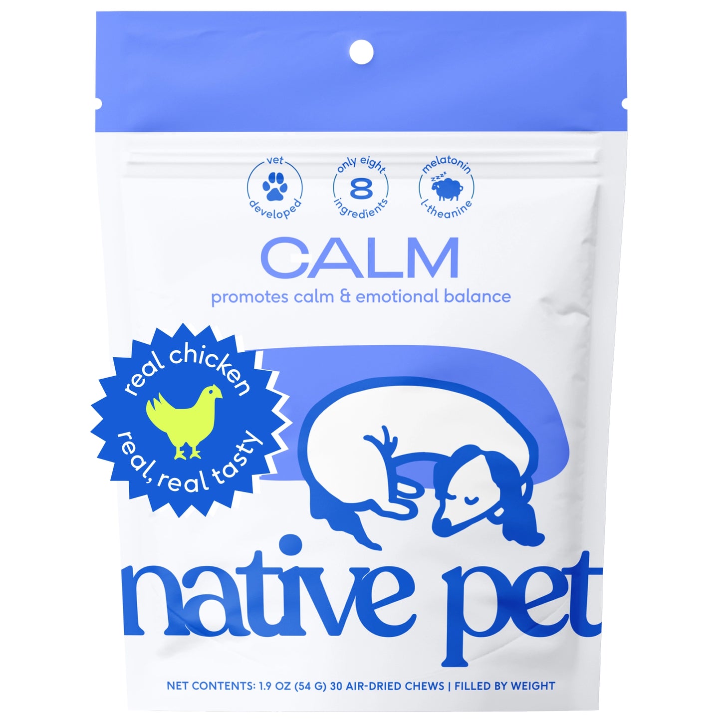 Native Pet - Calm Chews Anxiety & Calming Supplement For Dogs 30ct
