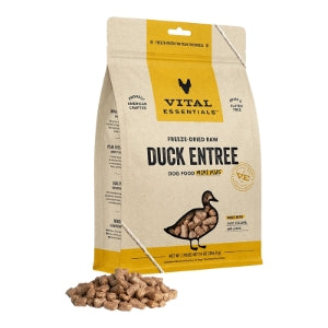 Vital Essentials Freeze-Dried Raw Duck Entree & Mixer Dog Food Crunchy Mini Nibs, 14-oz bag