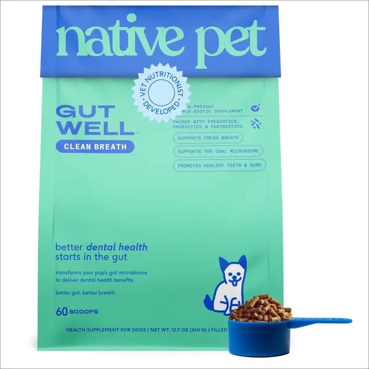 Native Pet Gutwell Clean Breath, Dog Dental Care Supplement