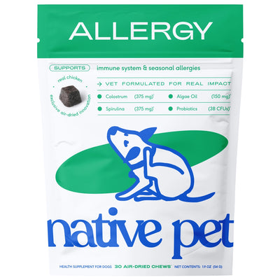 Native Pet - Allergy & Immune Chews, An Allergy & Itch Relief Supplement 30ct