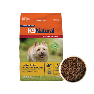 K9 Natural Baked & Coated Cage-Free Poultry Recipe, 3.5-lb