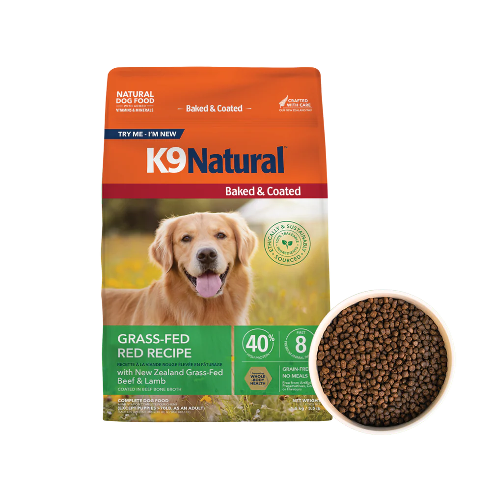 K9 Natural Baked & Coated Grass-Fed Red Recipe, 3.5-lb