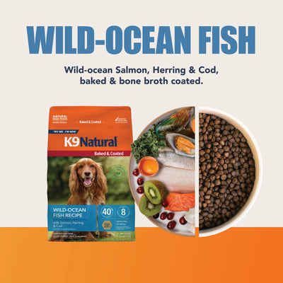 K9 Natural Baked & Coated Wild-Ocean Fish Recipe, 3.5-lb