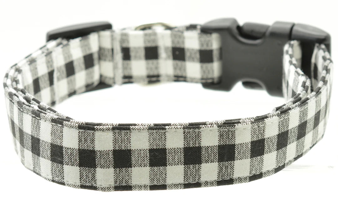 Dog Collar World Black Gingham Collar