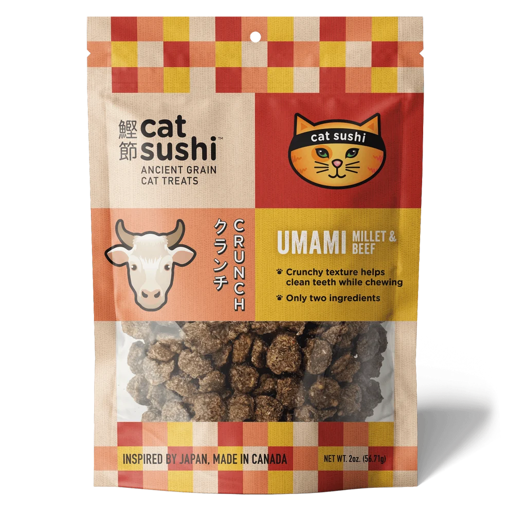 Earthly Pet Cat Sushi Crunchy Millet Treats- 2oz