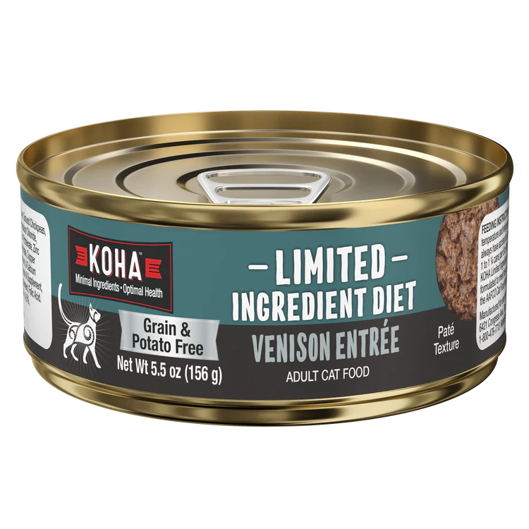Koha- Venison Cat Food: Limited Ingredient Diet Venison Entrée for Cats 5.5oz
