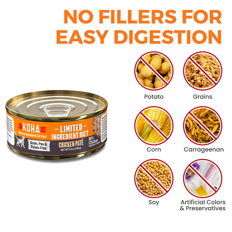 Koha Limited Ingredient Diet Chicken Pâté for Cats - 5.5oz Can