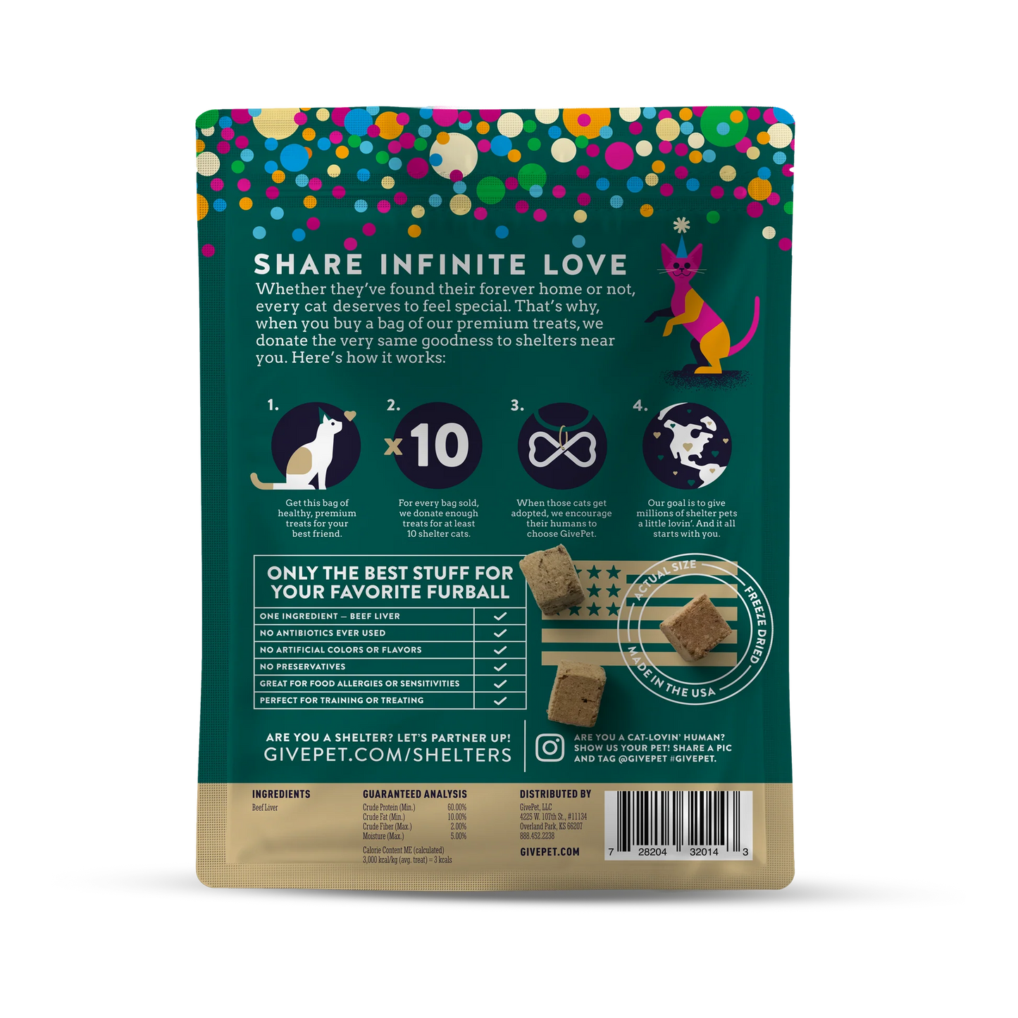 GIVEPET Birthday Purr-resent Beef Liver Treats