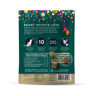 GIVEPET Birthday Purr-resent Beef Liver Treats