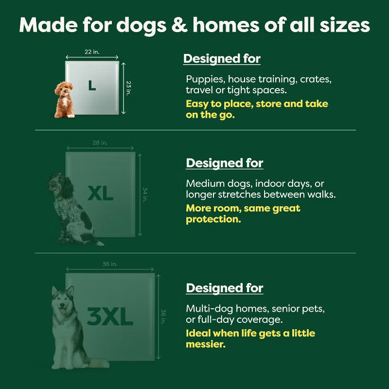 Earth Rated Max Absorbency Puppy Pee Pads- Large 22" X 23" (30 Count)