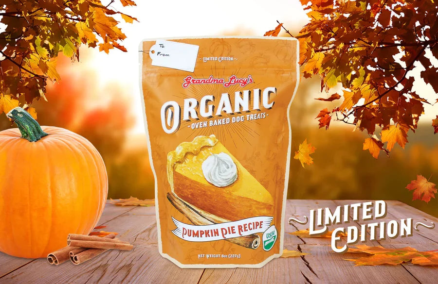 Grandma Lucy's Organic Oven Baked Pumpkin Pie Dog Treats (8oz)