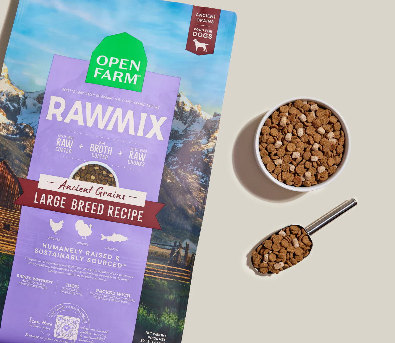 Open Farm Dog RawMix Ancient Grains Large Breed 20LB