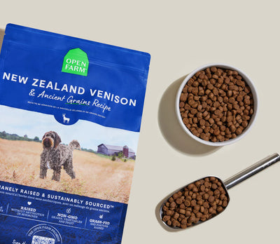 Open Farm New Zealand Venison & Ancient Grains Dog Kibble 22LB