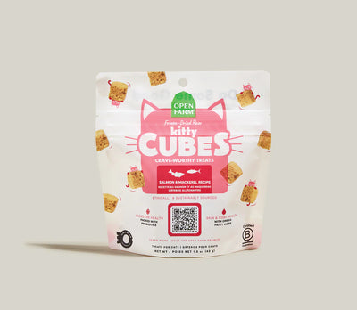 Open Farm- Salmon & Mackerel Kitty Cube Treats 1.5oz