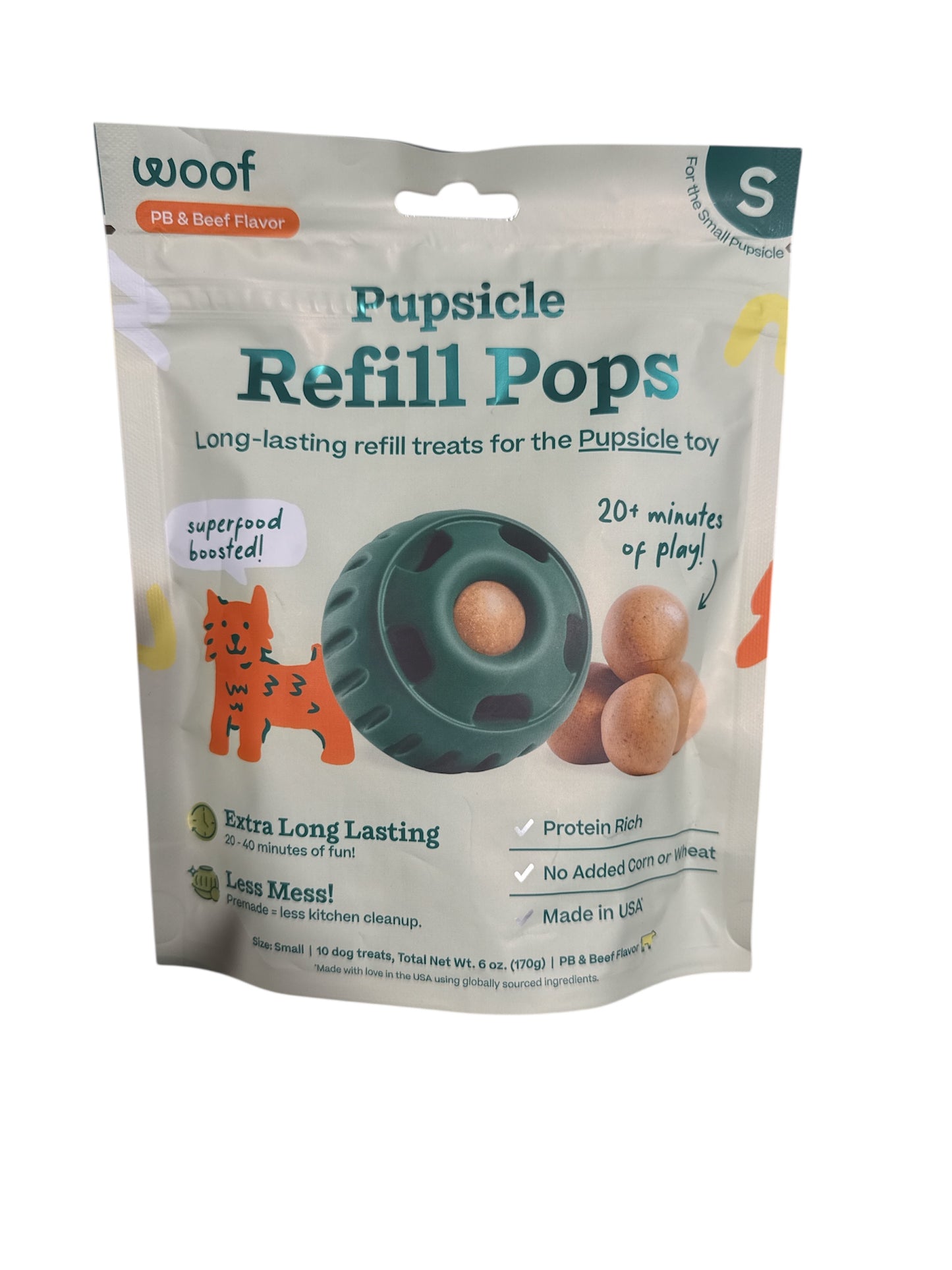 Pupsicle Pops - PB & Beef Flavor (SMALL) 6OZ