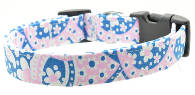 Dog Collar World Pink & Blue Paisley Collar