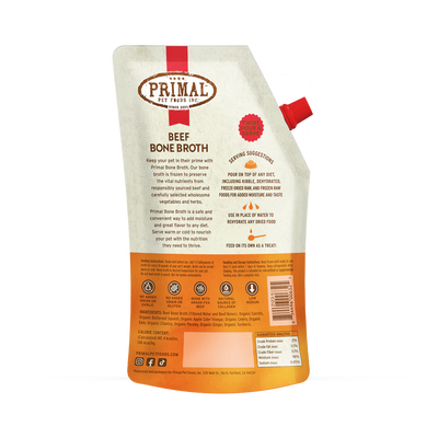 Primal - Dog/Cat Frozen Bone Broth - Beef 20oz