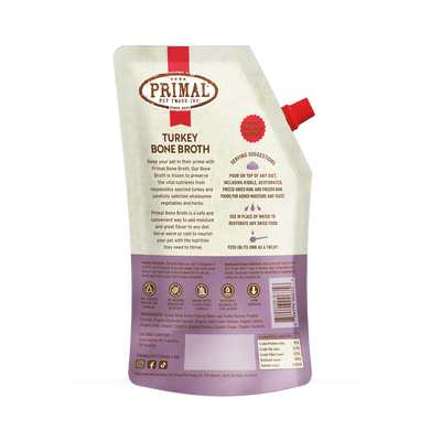 Primal - Dog/Cat Frozen Bone Broth - Turkey 20oz