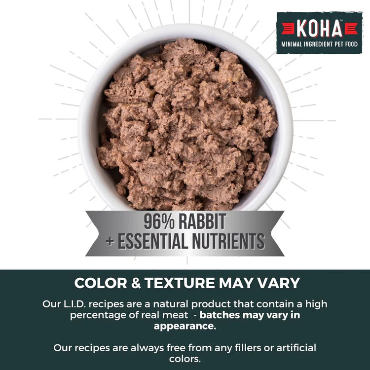 Koha Rabbit Cat Food: Limited Ingredient Diet Rabbit Au Jus for Cats - 3oz Can
