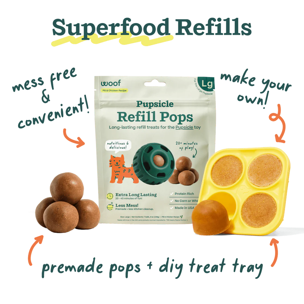 WOOF DOG PUPSICLE POWER CHEWER (BLACK SMALL)