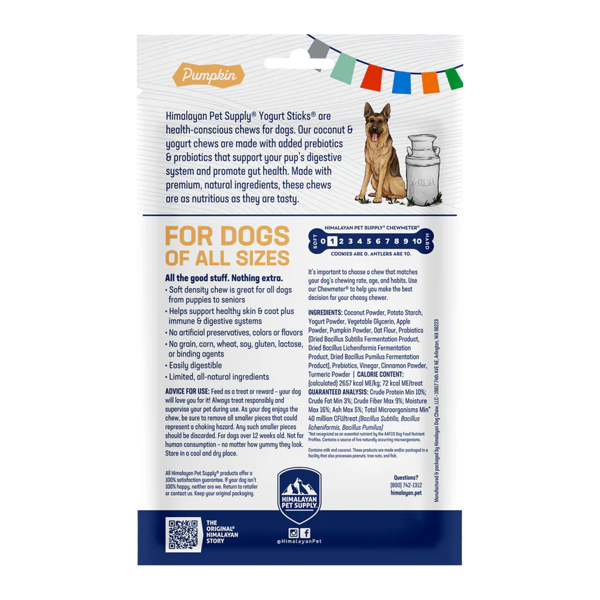 Himalayan Pet Supply - Yogurt Sticks (Pumpkin)