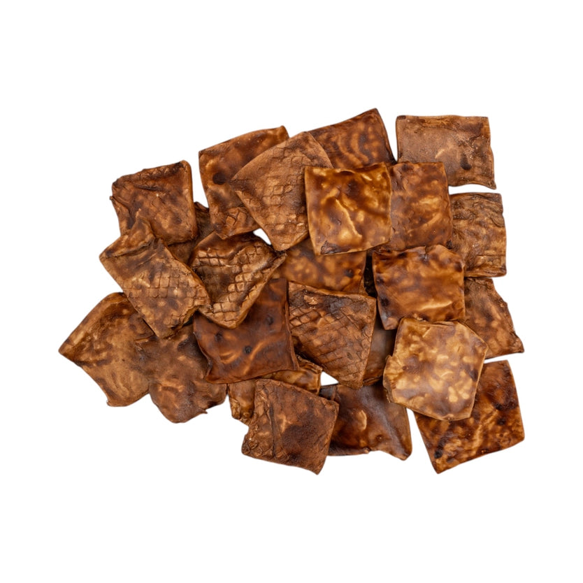 Beef Cheek Chips Dog Treats - BBQ Flavor Basted (4”x4”)