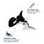 Tall Tails Jointed Orca Shake Play Dog Toy
