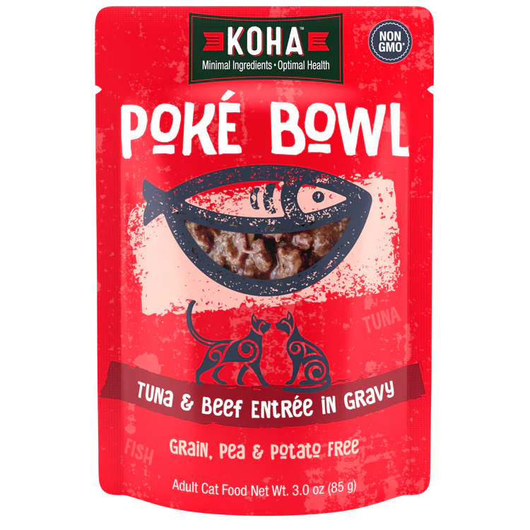 Koha- Poké Bowl Tuna & Beef Entrée in Gravy for Cats
