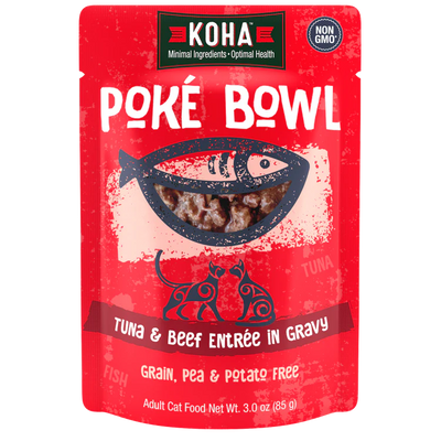Koha- Poké Bowl Tuna & Beef Entrée in Gravy for Cats