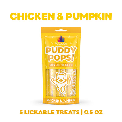 Weruva Puddy Pops - Lickable Chicken & Pumpkin Cat Treat